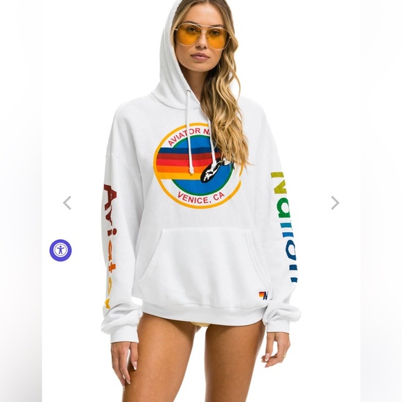 AVIATOR NATION RELAXED PULLOVER HOODIE - WHITE
Size S - Picture 5 of 10